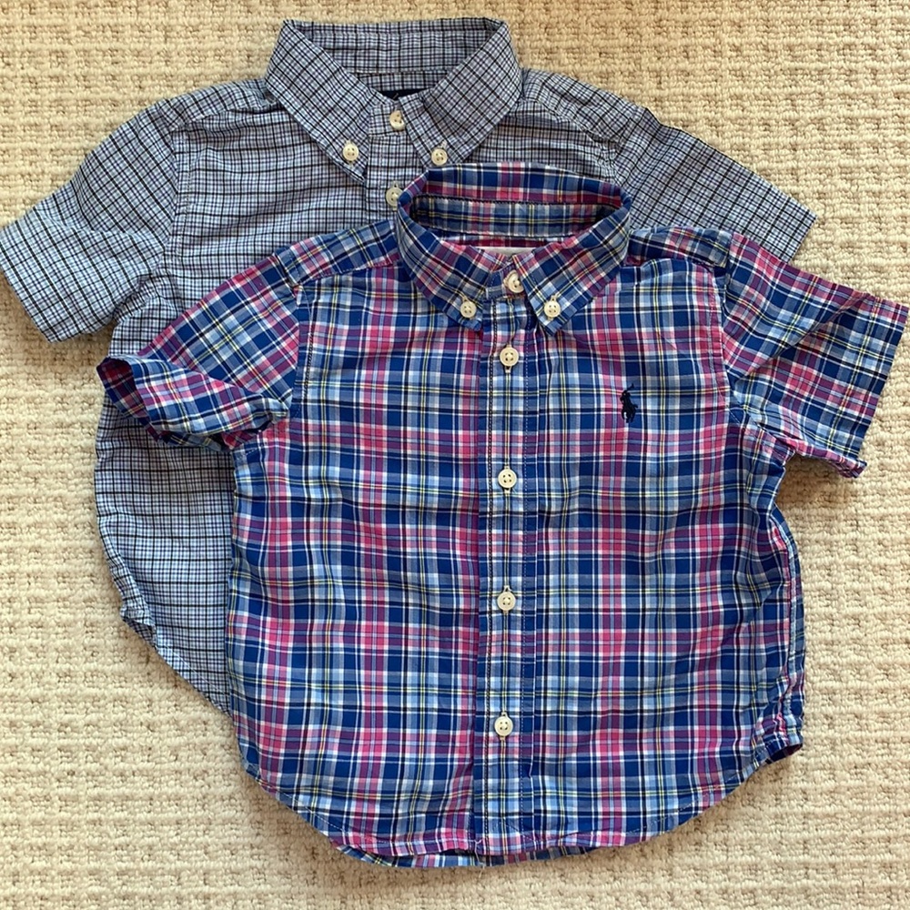 Ralph Lauren Short Sleev Button Down Size 9M & 12M